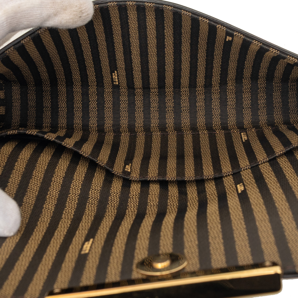 Pre-Loved Fendi Smooth Calfskin Vitello Palmellato Wallet on Chain - Picture 4 of 8